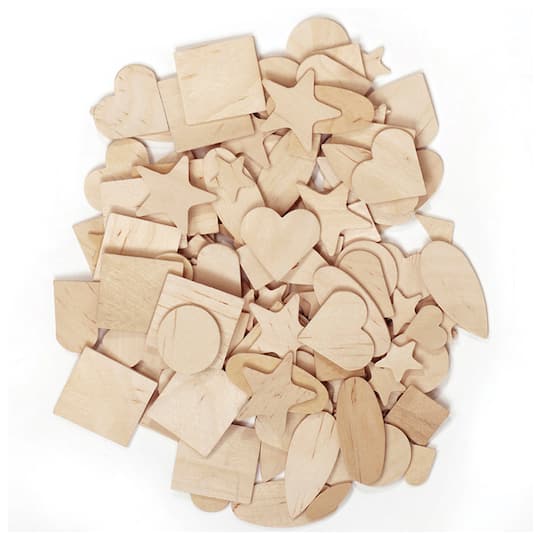 6 Packs: 350 ct. (2,100 total) Creativity Street&#xAE; Natural Wooden Shapes